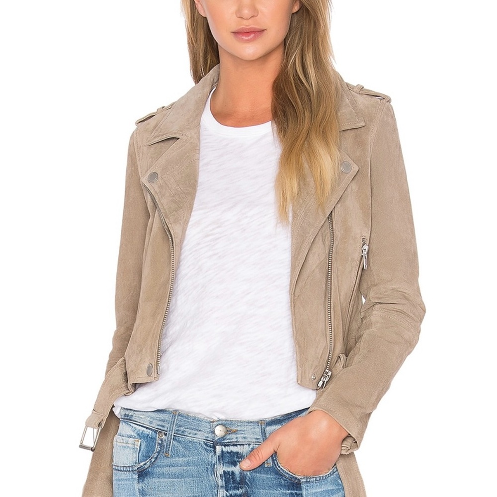 BlankNYC Tan Suede Moto Jacket